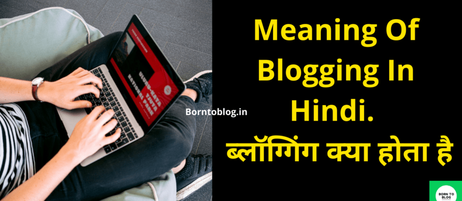 Meaning Of Blogging In Hindi